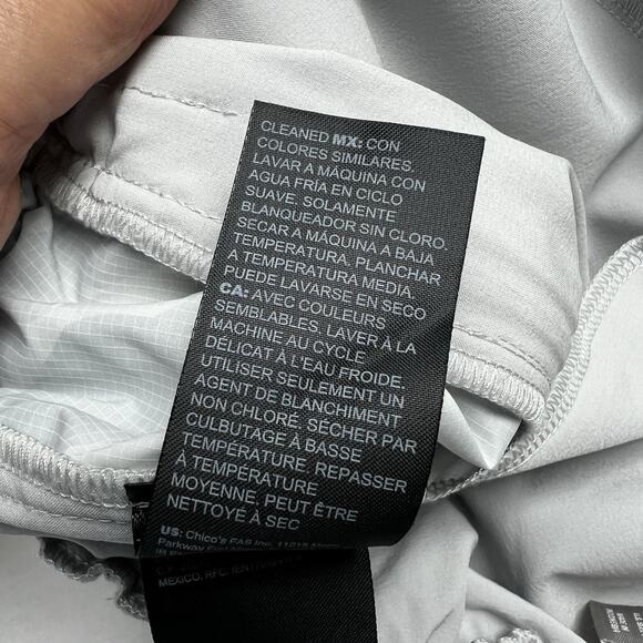 Chicos Zenergy Light Gray Camo Stripe Jogger Pants Size 2.5 Women's US 14 - Picture 9 of 10